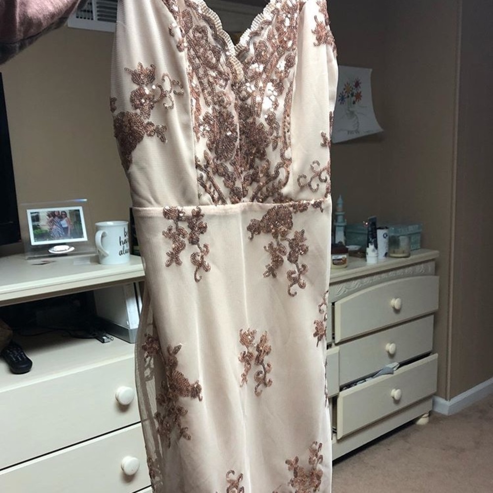 Gold bodycon dress
